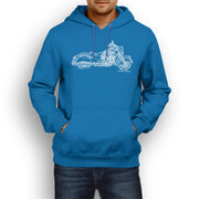 JL Illustration For A Indian Chief Classic Motorbike Fan Hoodie