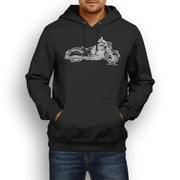 JL Illustration For A Indian Chief Classic Motorbike Fan Hoodie