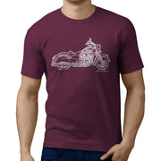 JL Illustration For A Indian Chief Classic Motorbike Fan T-shirt