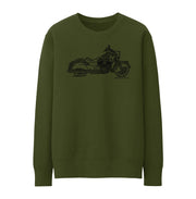 JL Illustration For A Indian Chief Dark Horse Motorbike Fan Jumper