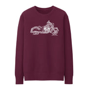 JL Illustration For A Indian Chief Dark Horse Motorbike Fan Jumper