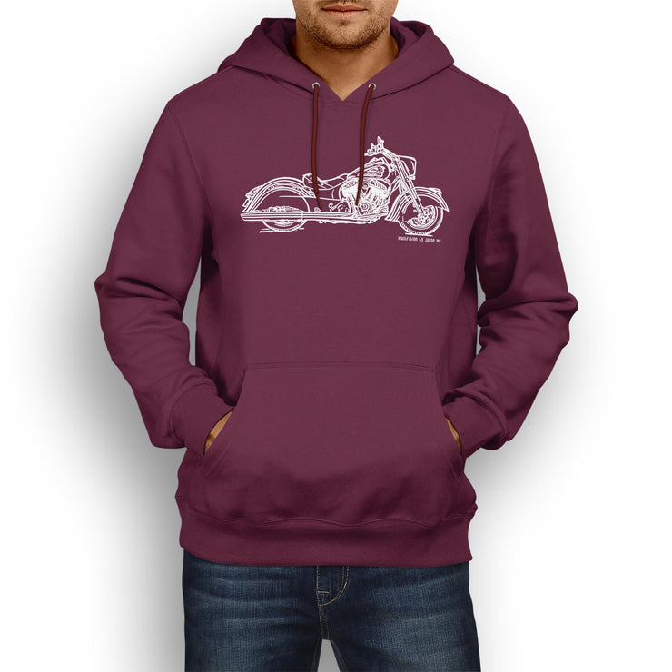 JL Illustration For A Indian Chief Dark Horse Motorbike Fan Hoodie