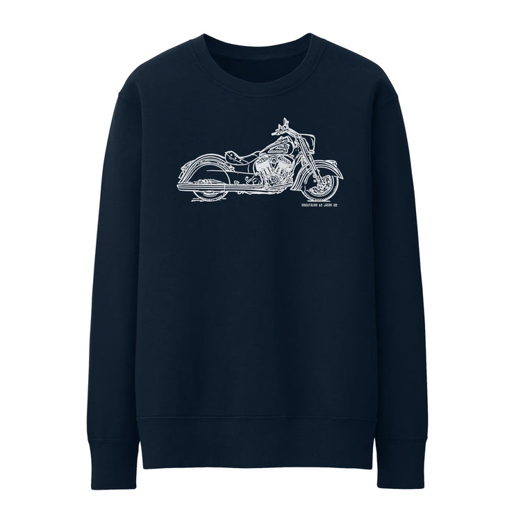 JL Illustration For A Indian Chief Dark Horse Motorbike Fan Jumper
