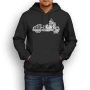 JL Illustration For A Indian Chief Vintage Motorbike Fan Hoodie