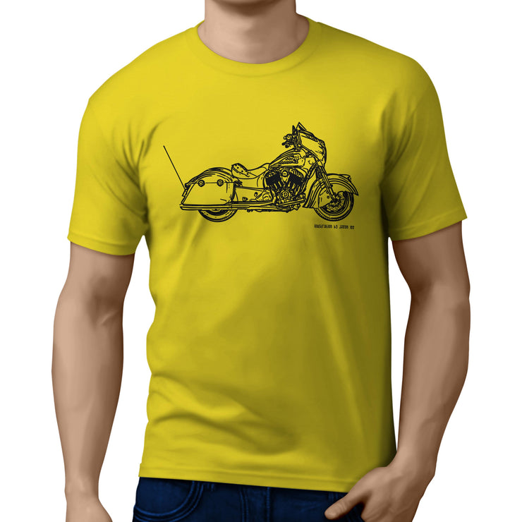 JL Illustration For A Indian Chieftain Dark Horse Motorbike Fan T-shirt