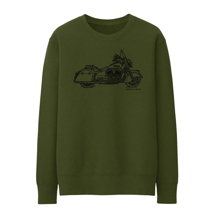 JL Illustration For A Indian Springfield Motorbike Fan Jumper