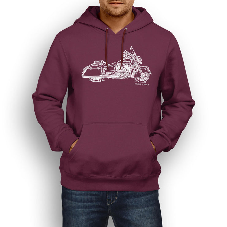 JL Illustration For A Indian Springfield Motorbike Fan Hoodie