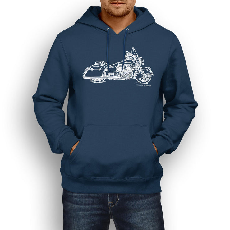 JL Illustration For A Indian Springfield Motorbike Fan Hoodie