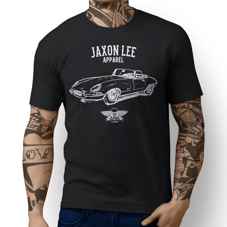 Jaxon Lee Illustration For A Jaguar E-Type Convertible Motorcar Fan T-shirt