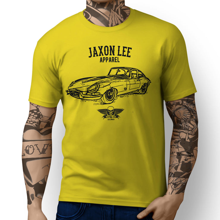 Jaxon Lee Illustration For A Jaguar E-Type Coupe Motorcar Fan T-shirt