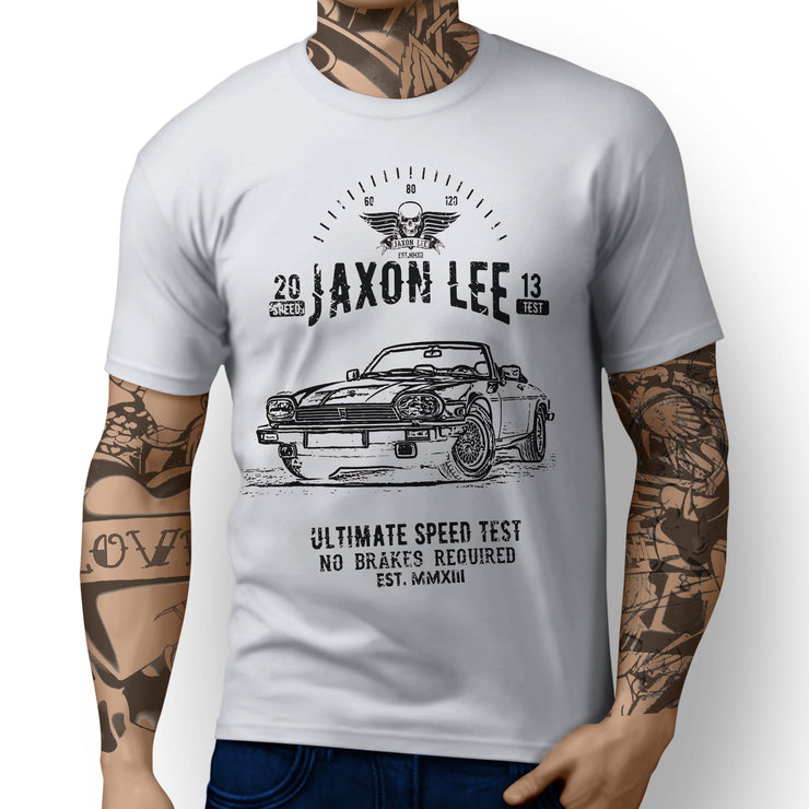 JL Speed Illustration For A Jaguar XJS V12 Convertible 1990 Motorcar Fan T-shirt