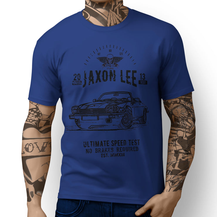 JL Speed Illustration For A Jaguar XJS V12 Convertible 1990 Motorcar Fan T-shirt