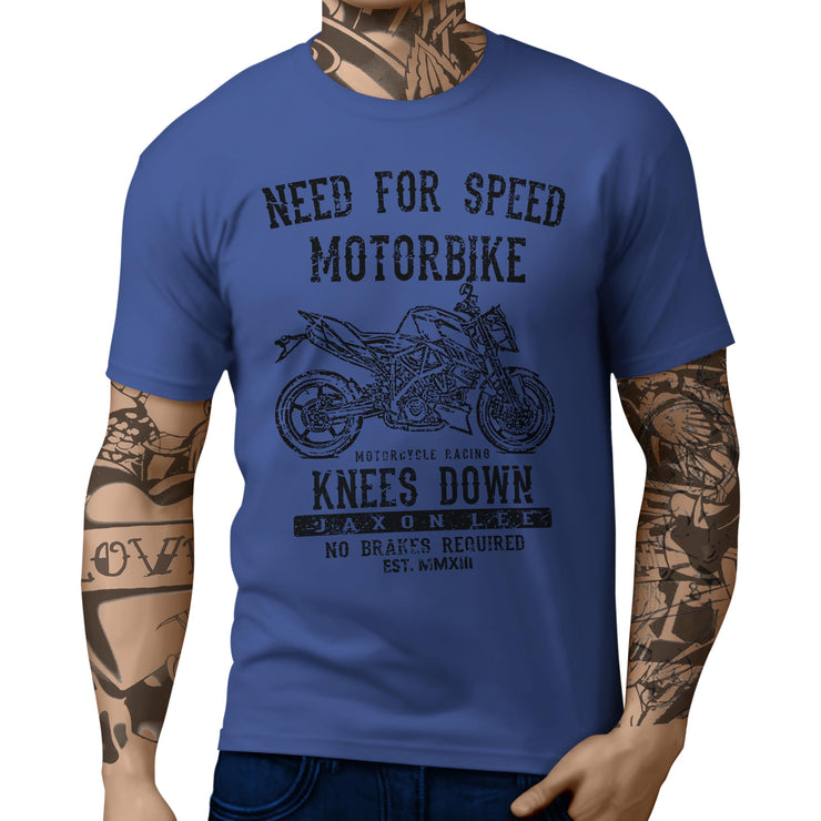 JL Speed illustration for a KTM 990 R Super Duke Motorbike fan T-shirt