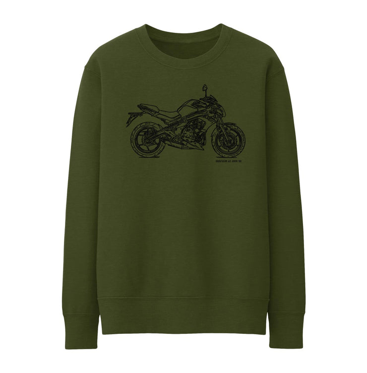 JL Illustration For A Kawasaki ER6N Motorbike Fan Jumper