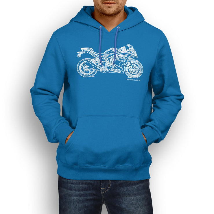 JL Illustration For A Kawasaki Ninja 300 KRT 2017 Motorbike Fan Hoodie