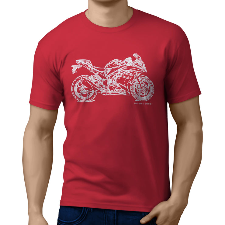 JL Illustration For A Kawasaki Ninja 300 KRT 2017 Motorbike Fan T-shirt