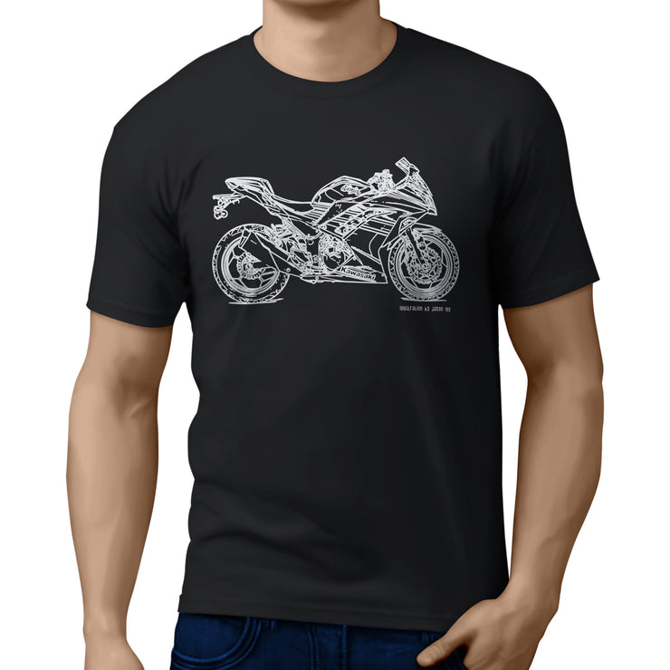 JL Illustration For A Kawasaki Ninja 300 KRT 2017 Motorbike Fan T-shirt