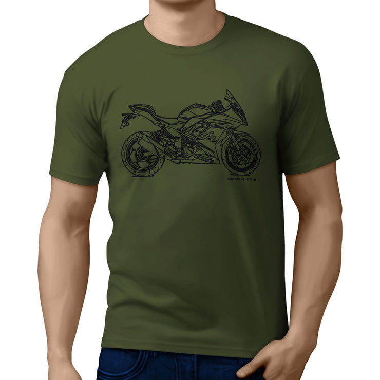 JL Illustration For A Kawasaki Ninja 300 Winter Motorbike Fan T-shirt