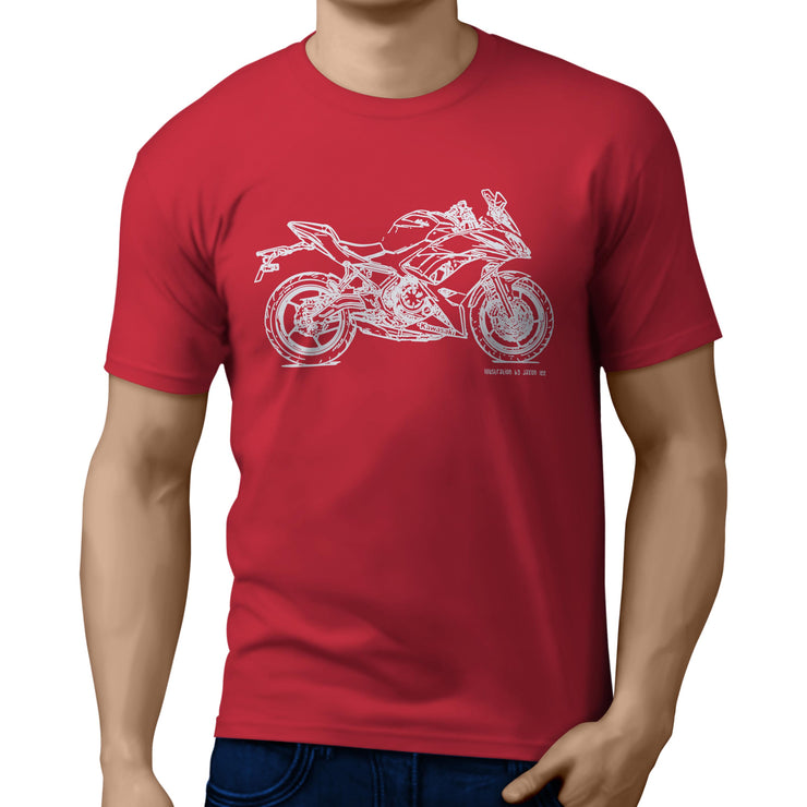 JL Illustration For A Kawasaki Ninja 650 Motorbike Fan T-shirt