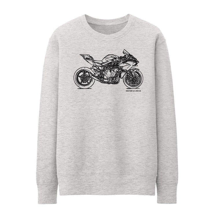 JL Illustration For A Kawasaki Ninja H2R Motorbike Fan Jumper