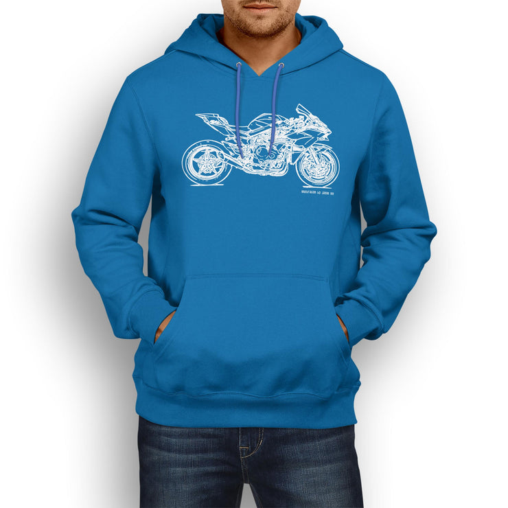 JL Illustration For A Kawasaki Ninja H2R Motorbike Fan Hoodie