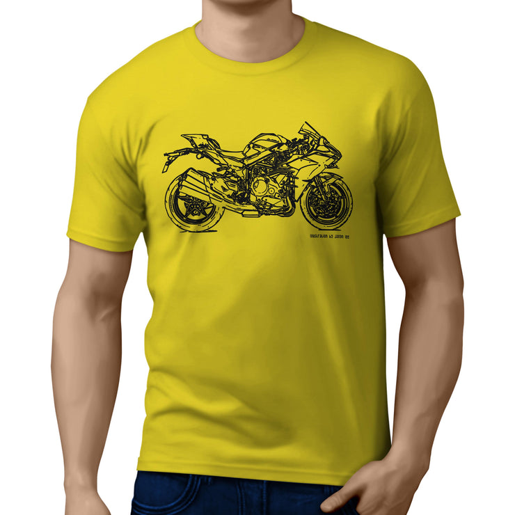 JL Illustration For A Kawasaki Ninja H2 Motorbike Fan T-shirt