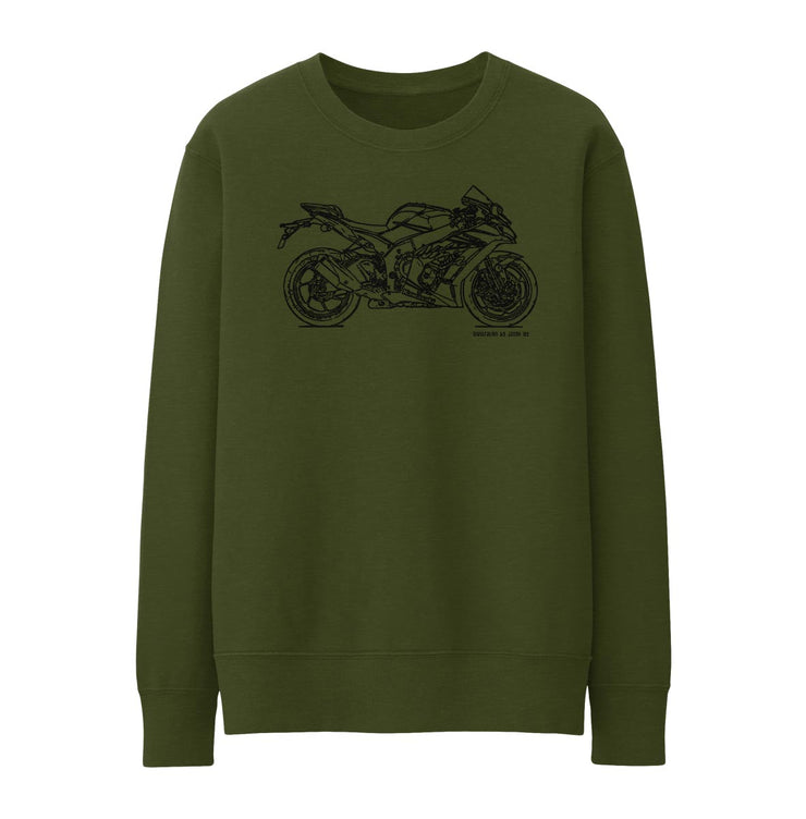 JL Illustration For A Kawasaki Ninja ZX10RR Motorbike Fan Jumper