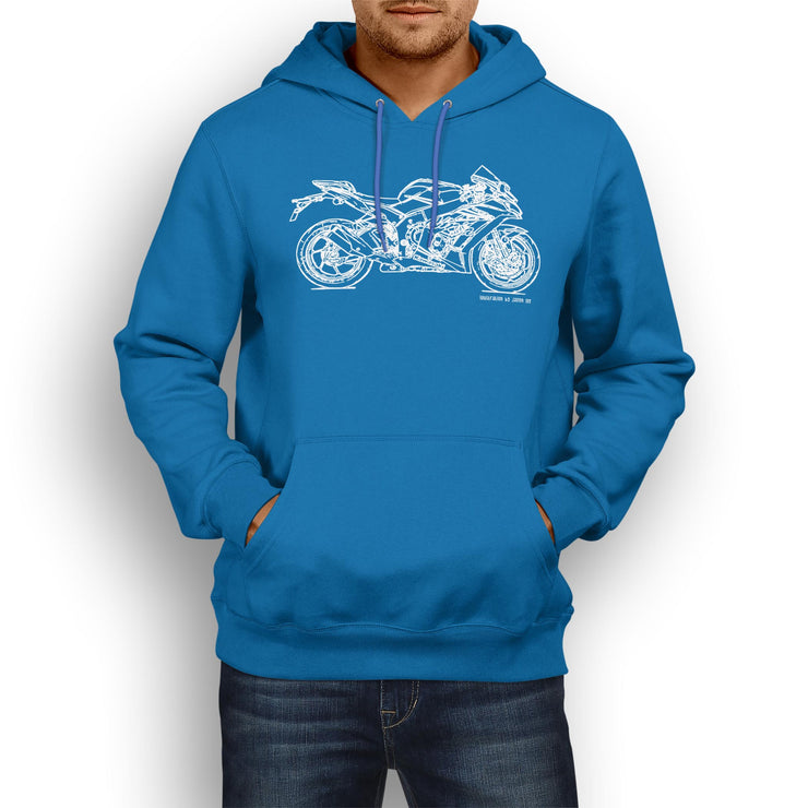 JL Illustration For A Kawasaki Ninja ZX10RR Motorbike Fan Hoodie