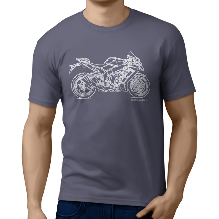 JL Illustration For A Kawasaki Ninja ZX10RR Motorbike Fan T-shirt