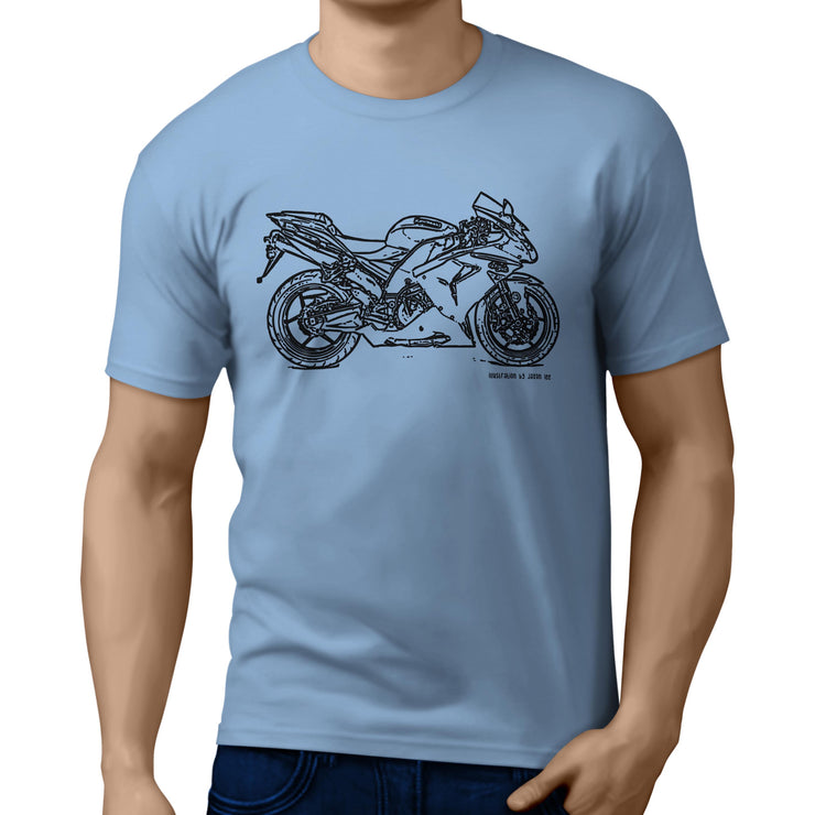 JL Illustration For A Kawasaki Ninja ZX10R 2007 Motorbike Fan T-shirt