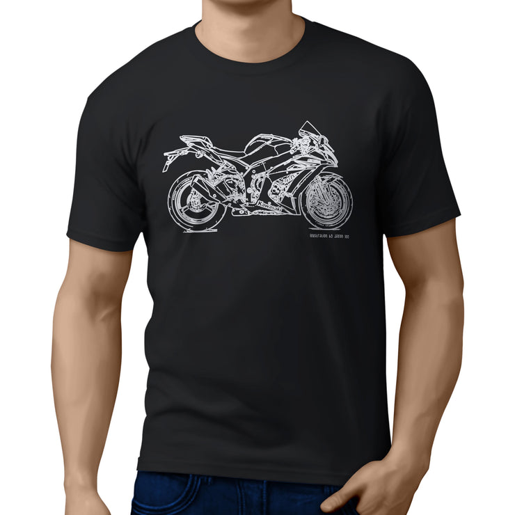 JL Illustration For A Kawasaki Ninja ZX10R 2016 Motorbike Fan T-shirt
