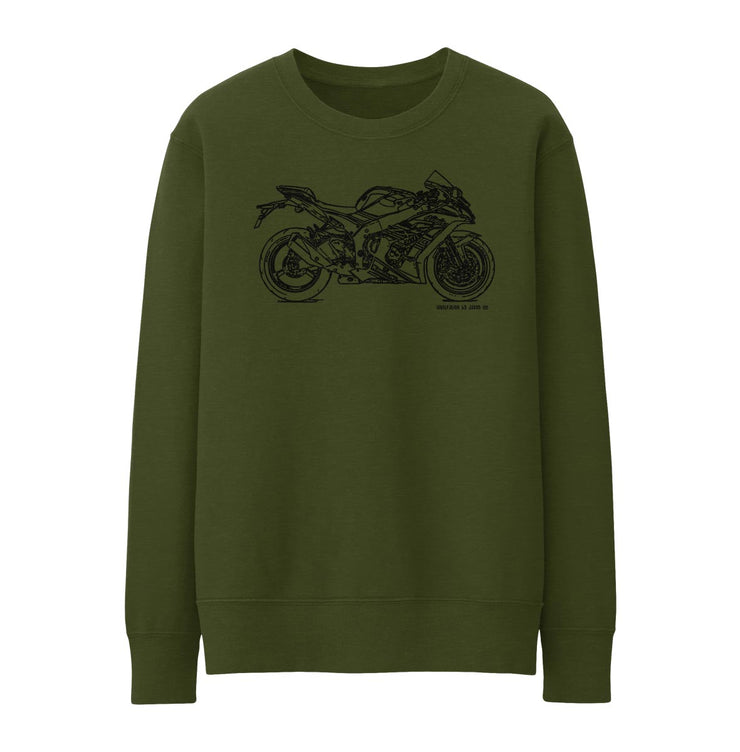 JL Illustration For A Kawasaki Ninja ZX10R KRT Motorbike Fan Jumper