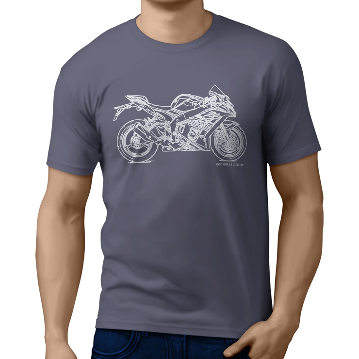 JL Illustration For A Kawasaki Ninja ZX10R KRT Motorbike Fan T-shirt