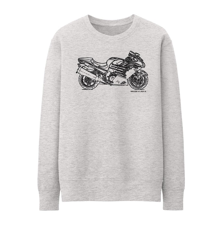 JL Illustration For A Kawasaki Ninja ZX14R Motorbike Fan Jumper