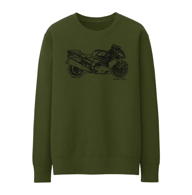 JL Illustration For A Kawasaki Ninja ZX14R Motorbike Fan Jumper