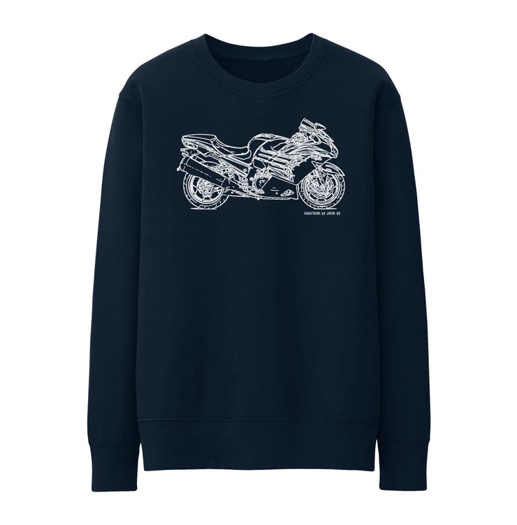 JL Illustration For A Kawasaki Ninja ZX14R Motorbike Fan Jumper