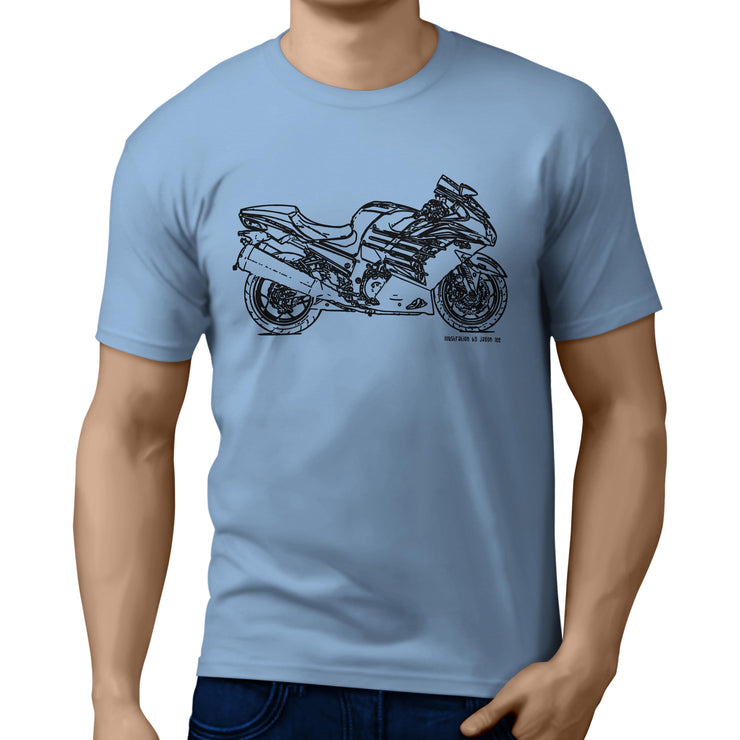 JL Illustration For A Kawasaki Ninja ZX14R Motorbike Fan T-shirt