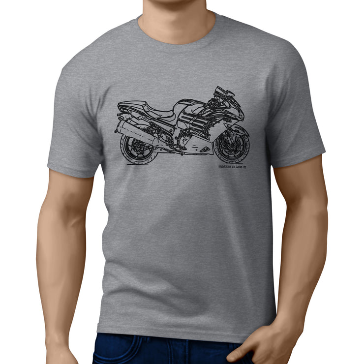 JL Illustration For A Kawasaki Ninja ZX14R Motorbike Fan T-shirt