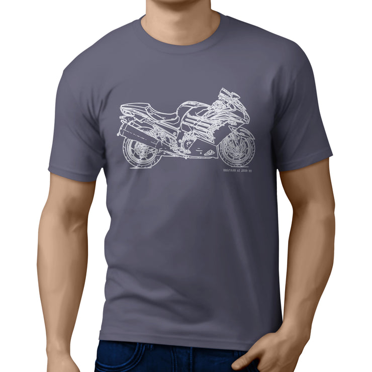 JL Illustration For A Kawasaki Ninja ZX14R Motorbike Fan T-shirt