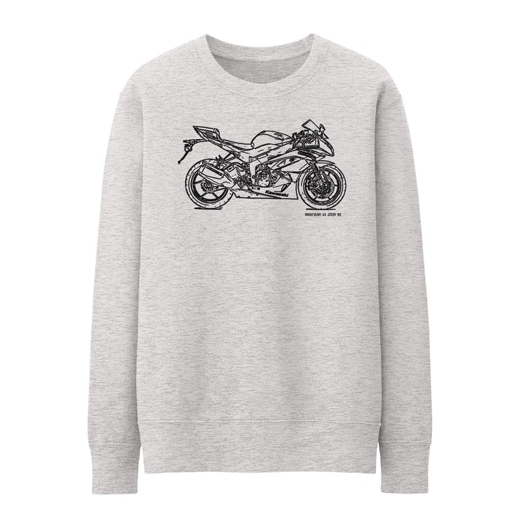 JL Illustration For A Kawasaki Ninja ZX6R B Motorbike Fan Jumper