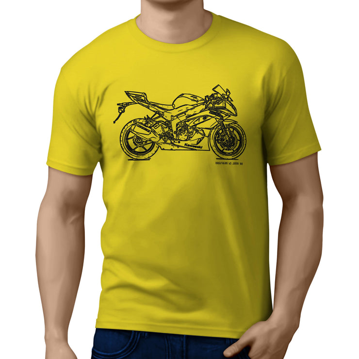 JL Illustration For A Kawasaki Ninja ZX6R B Motorbike Fan T-shirt