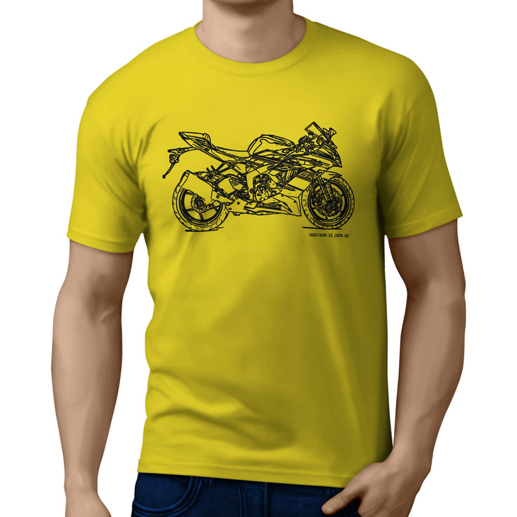 JL Illustration For A Kawasaki Ninja ZX 6R KRT Motorbike Fan T-shirt