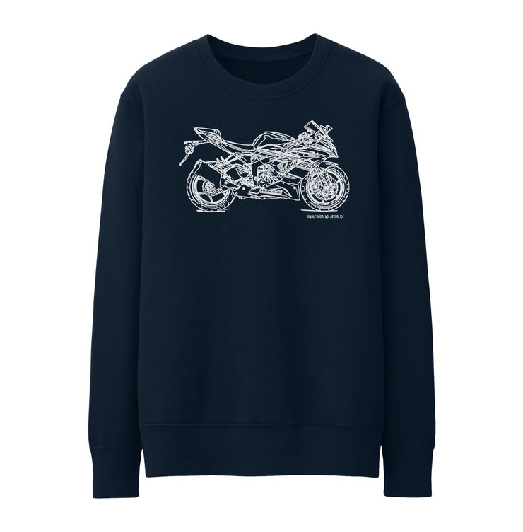 JL Illustration For A Kawasaki Ninja ZX 6R KRT Motorbike Fan Jumper