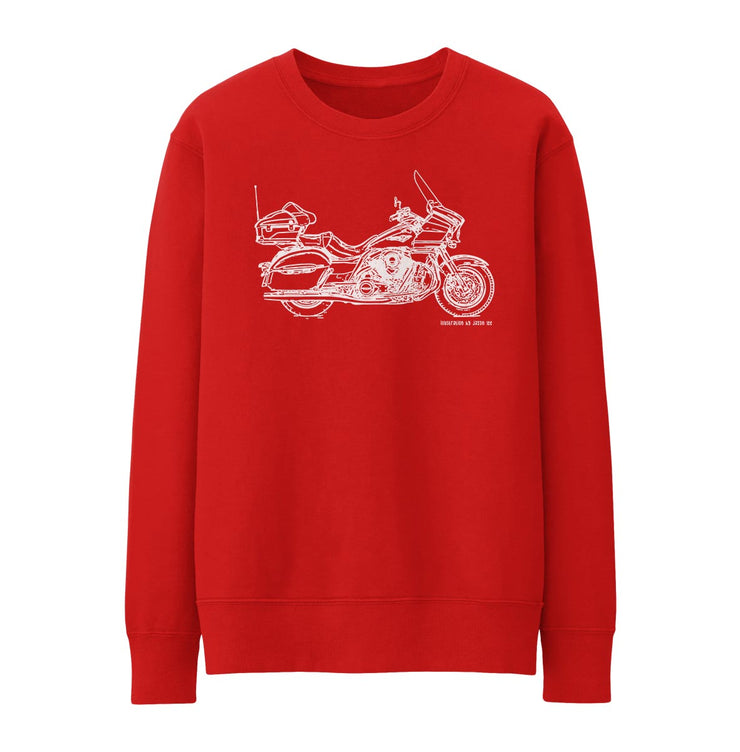 JL Illustration For A Kawasaki Vulcan 1700 Voyager Motorbike Fan Jumper