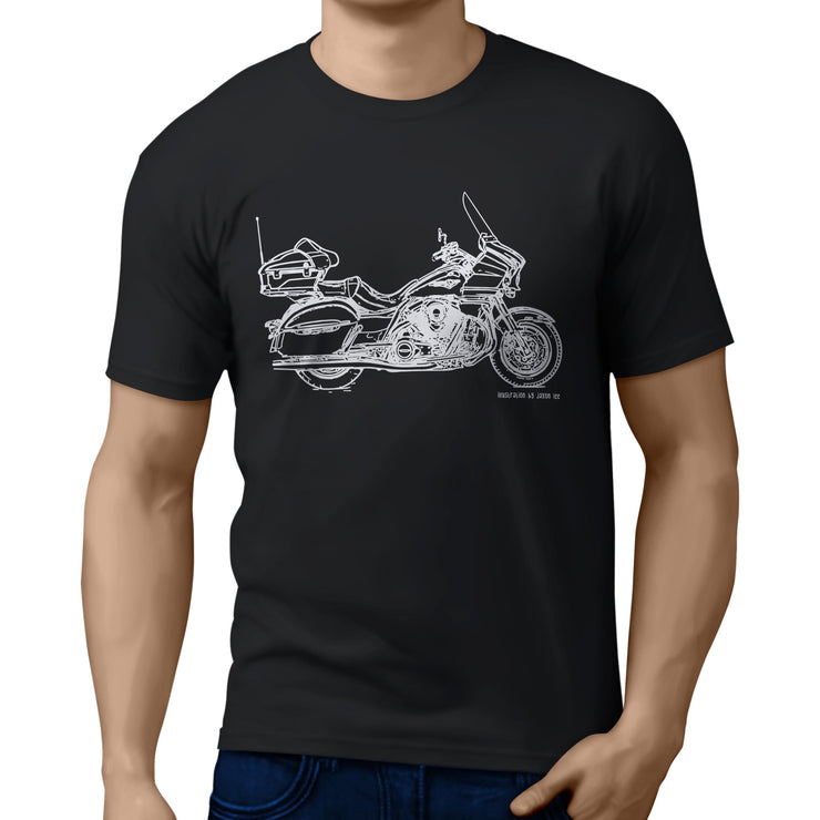 JL Illustration For A Kawasaki Vulcan 1700 Voyager Motorbike Fan T-shirt