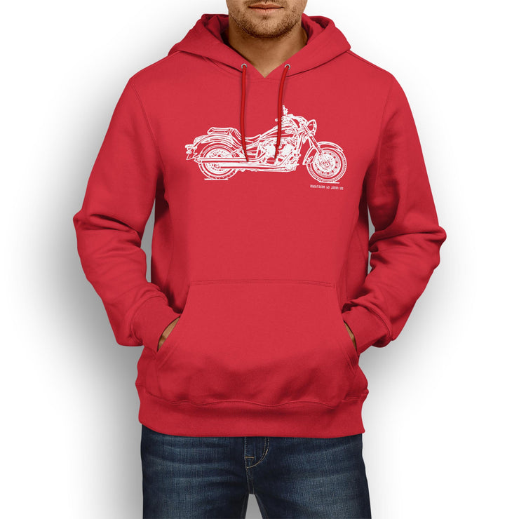 JL Illustration For A Kawasaki Vulcan 900 Motorbike Fan Hoodie