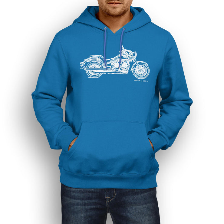 JL Illustration For A Kawasaki Vulcan 900 Motorbike Fan Hoodie