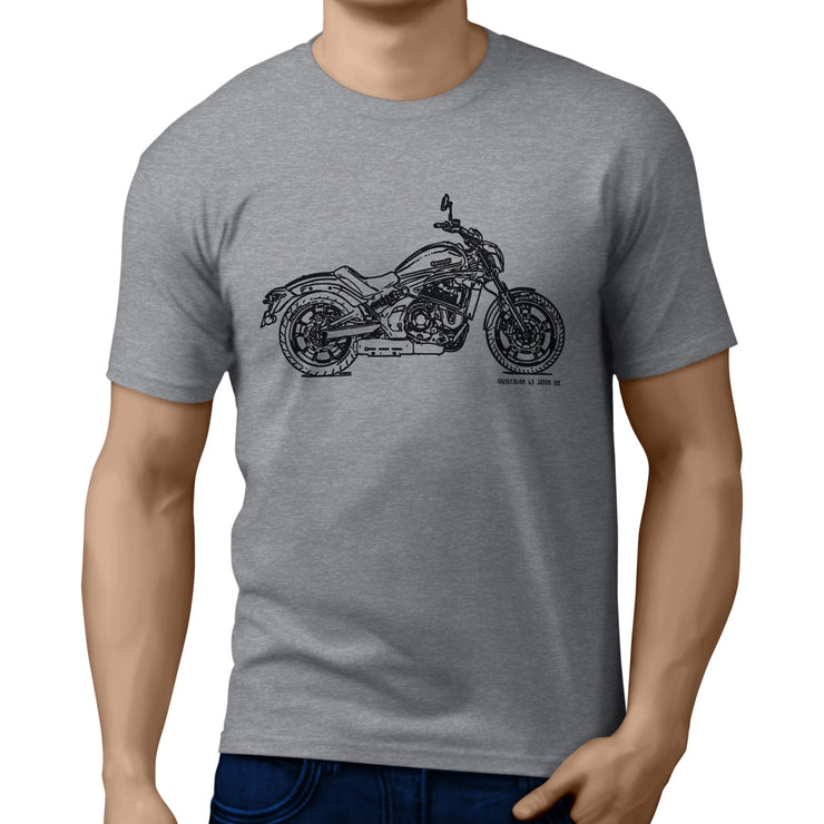 JL Illustration For A Kawasaki Vulcan S Motorbike Fan T-shirt