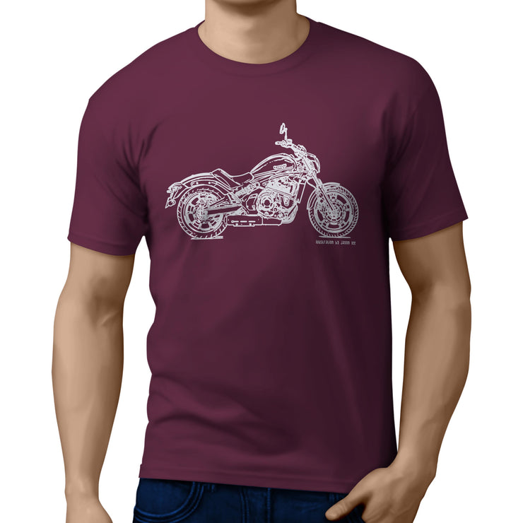 JL Illustration For A Kawasaki Vulcan S Motorbike Fan T-shirt