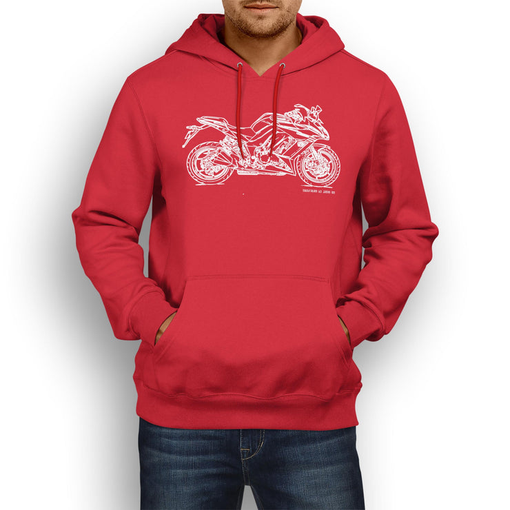 JL Illustration For A Kawasaki Z1000SX 2016 Motorbike Fan Hoodie